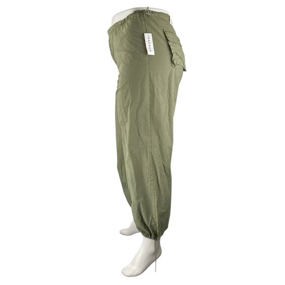 NEW Pacsun Women's Green Parachute High Rise Jogger Trousers Casual Pants Size L - Picture 2 of 5